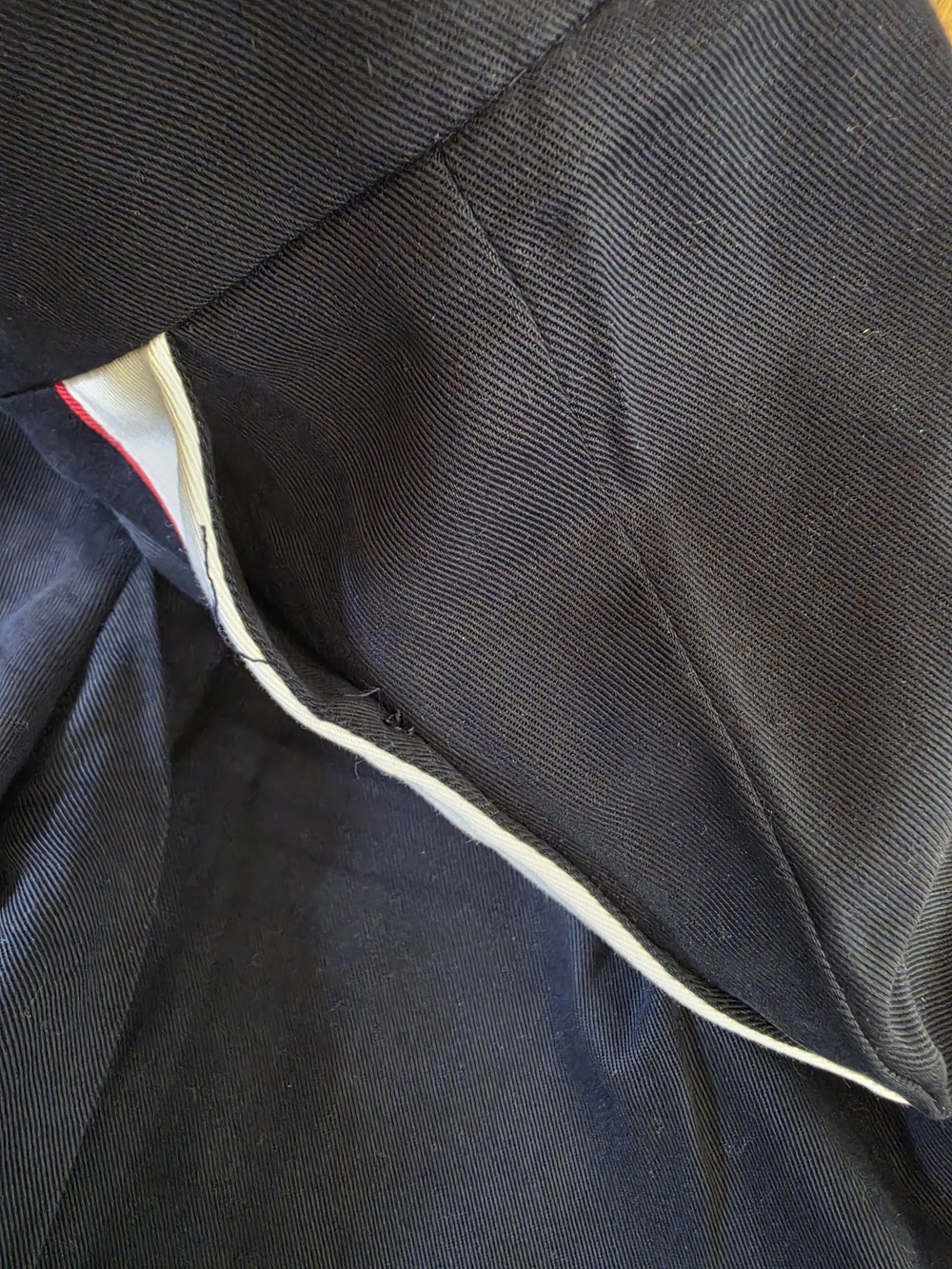 NWT! Banana Republic Navy Straight-Leg Pants with White & Red Trim Size 2 - Picture 3 of 7